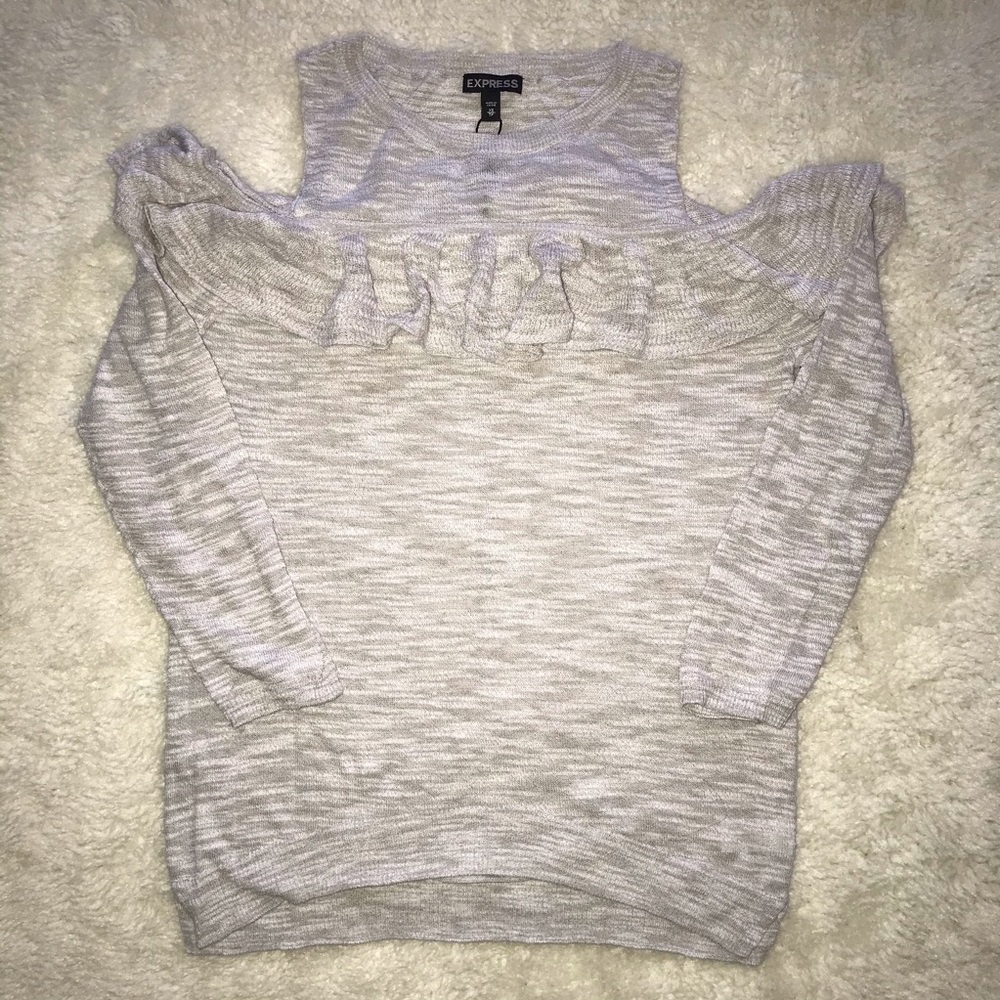 Express Cold Shoulder Sweater Xsmall NWOT - Picture 3 of 7